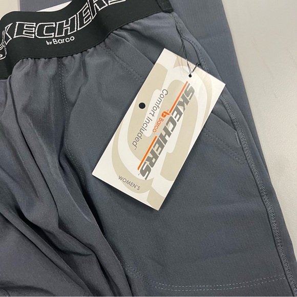 NWT Skechers Women's Straight Leg Pewter Scrub Pants - Picture 7 of 9